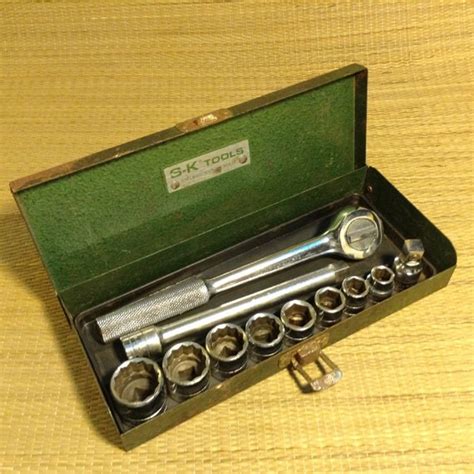 sk tools socket set metal box|sk replacement sockets.